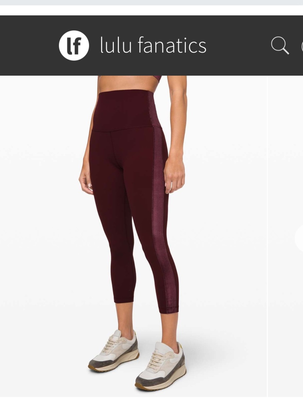 NWT Lululemon Align Super High-Rise Crop Velvet 23” Sz 6 Garnet Maroon